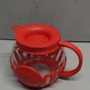 Ecolution Patented Micro-Pop Microwave Popcorn Popper with Temperature Safe Glass, 3-in-1 Lid Measures Kernels and Melts Butter, Made Without BPA, Dishwasher Safe, 1.5-Quart, Red