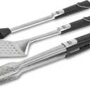 Pit Boss Grills Soft Touch 3 Piece Tool Set, Stainless