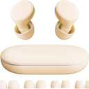 Ear Plugs for Sleeping Noise Cancelling, 45dB for Noise Reduction, Noise-Reducing Earplugs for Sleeping, Concerts, Shooting, Silicone Hearing Protection Earbuds with 8 Eartips (Beige, One Size) (1 count (Pack of 4))