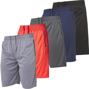 Ultra Performance Mens 5 Pack Athletic Running Shorts, Basketball Gym Workout Shorts for Men with Zippered Pockets (X-Large, Black/Navy/Grey/Rust/Char) Ultra Performance Mens 5 Pack Athletic Running Shorts, Basketball Gym Workout Shorts for Men with Zippered Pockets (X-Large, Black/Navy/Grey/Rust/Char)