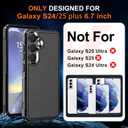 Hualele for Samsung Galaxy S24/S25 Plus Case,[Military Grade Protection] [Dropproof Shcokproof] Anti-Slip Grip Slim Dual Layer Rugged Heavy Duty Galaxy S24 S25 Plus Phone Case,Black