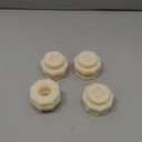 1/2 Female ABS Bulkhead Fitting, Plastic Water Tank Connector Adapter Fitting with Plugs for Outdoor rain Barrel Garden Hose Adapter Spigot kit Water Tank Gallon Drain Bucket (Set of 4)