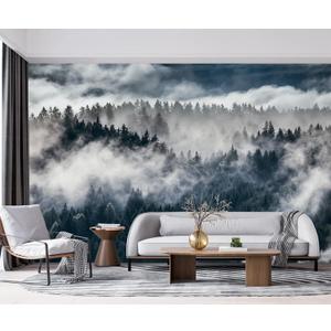 YQWDMX -Misty Forest Bedroom Wallpaper XT20 L 180" x 115"