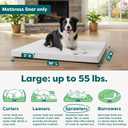 Furhaven Dog Bed Liner Water-Resistant Foam Mattress Protector Cover - White, Large