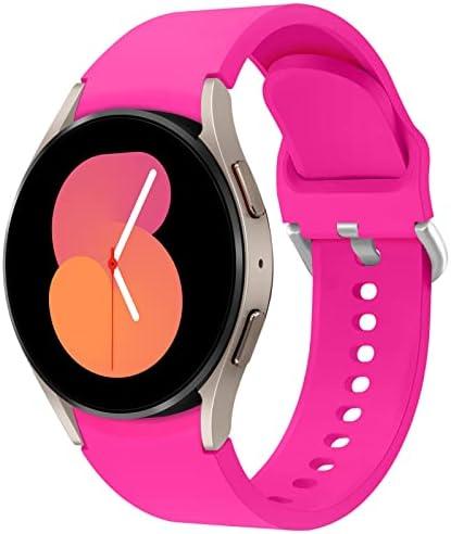 No Gap Bands Compatible for Samsung Galaxy Watch 7 6 5 4 FE 40mm 44mm/5 Pro 45mm/6 Classic 43mm 47mm/4 Classic 42mm 46mm Band,20mm Silicone Soft Sport Watch Band Women Men
