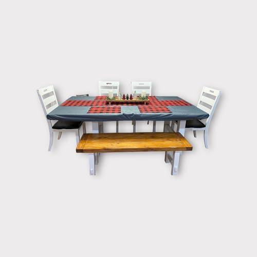 Simpl3 Covers Fitted Rectangle Kitchen Table Cover (Slate-Grey, 96 inches x 44 inches)