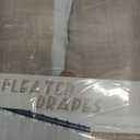 PleatedDrapes Viral Thick Burlap 102 Inch Long Patio Sliding Door Curtains, Country Pinch Pleated Taupe Natural Linen Double Layer Blackout Curtain Soundproof Privacy Cottagecore Window Drapes 2 Panel (Burlywood Birch)