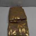 Sutuo Home Sheer Curtains 84 Inch Length 2 Panels Set, Luxury Gold Foil Printed Metallic Bronzing Leaves, Privacy Window Treatment Decor Drape Pair for Bedroom Dining Room, 52" W x 84" L, Taupe