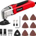 AVID POWER Oscillating Tool, 22000 OPM Electric Oscillating Multi Tool with 3Oscillation Angle, Cutting, Sanding, Grinding, Scraping, 11 Accessories & Universal Interface-Red