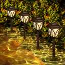 Springwind 8 Pack Solar Lights Outdoor Waterproof Garden Lights with Warm LED Light Landscape Lighting for Yard Patio Lawn Walkway Driveway