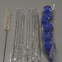 5 Pack 10ml Glass Pipette Dropper Lab Graduated Dropper Glass Liquid Pipette with 1 Pc Cleaning Brush for Liquid Essential Oil, Lab Dropper Pipettes Transfer with Rubber Cap