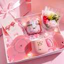 Pink Valentine's Day Fairy String Lights Pink Heart Led Fairy Light Battery Operated 10.5 ft 30 LED Valentine Heart Twinkle Lights Romantic Valentines Hanging Light for Home Party Bedroom Wedding