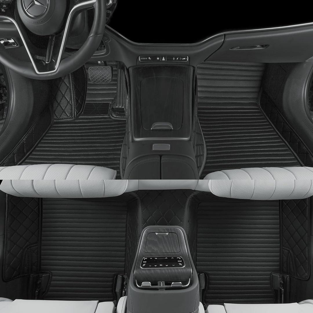 Car Floor mat is Compatible with 99% Models, All-Weather car Floor mat Completely Protects The Interior of The Vehicle, and Provides Vehicle Information to Complete Customization. (Black Spelling)