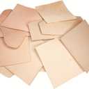 Natural Tone Vegetable Tanned Cowhide Leather Scraps, 0.5 lb Bag, for Jewelry Making, Wallets, Watch Straps, Key Chains, Journal Covers, Repairs by Kozmo