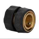 Camco 5/8" Brass and Steel Quick Hose Disconnect - Connect and Disconnect Between Multiple Hose Attachments | Automatic Shut-Off When Disconnected | 1 Female & 3 Male Fittings - 4 Count - (20136)