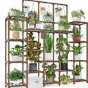 Plant Stand Indoor Outdoor 63" Tall Plant Shelf for Plants 14-Tier Large Plant Sheves for Living Room Heavy Duty Plant Rack Garden Balcony Patio Hanging Planter