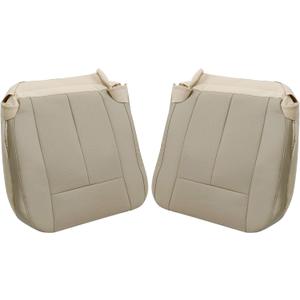 GXARTS Driver and Passenger Side Bottom Replacement Leather Seat Cover Tan Compatible with Ford Expedition 2007 2008 2009 2010 2011 2012 2013 2014