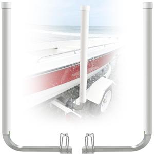 Boat Trailer Guide-ons-60,2*316L Stainless Steel Trailer Post Guide on,2*UPVC Tube Trailer Guide Bars,mounting Hardware Included,for Fishing Boats,Kayaks,Canoes,ski Boats and More