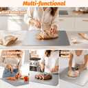 Stainless Steel Cutting Board with Lip Metal Chopping Board for Kitchen, 23.6"L x 15.7"W