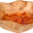 Wooden Bowl for Decor, Natural Shape Solid Wood Carved Fruit Bowl, Decorative Wooden Bowl for Table Centerpiece Office Home Decor, Multipurpose Candy Keys Serving Bowls (Medium 10"-12")