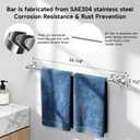 Formosa Design Hardware Classic 4-Piece Bathroom Accessories Set, 24-inch Towel Bar, Toilet Paper Holder, Towel Ring, and Robe Hook, Durable Zinc Alloy & Stainless Steel, (Polished Chrome Finish)