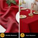 10-Pack Red Tablecloths for Rectangle Tables, 60 x 102 Inches, Stain-Resistant Polyester Fabric for 6 Foot Tables - Washable Table Covers for Weddings, Banquets, Birthday Parties, Events