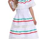 YZXDORWJ Mexican Girl's Fiesta Dress - Colorful Party Dress for Cinco de Mayo (Gq-w5)
