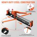 24 Inch Manual Tile Cutter with Dust-Sealed Roller