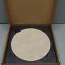 Koville Natural Travertine Tray for Home Decor, 10 Inch Round Serving Tray for Kitchen and Coffee Table, Decorative Marble Bathroom Trays for Counter, Luxury Vanity Tray, Light Beige Stone Tray (9.8")
