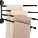 Alise Swivel Towel Rack,Folding 4 Arms Hand Towel Bars Towel Hanger for Bathroom,Wall Mount Drying Racks for Laundry,SUS304 Stainless Steel Swing Out Towel Holder Storage Space Saving,Matte Black