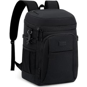 Tuwubi Cooler Backpack 35/42 Cans, Backpack Coolers Insulated Leak Proof for Men Women, Waterproof Soft Sided Lunch Camping Beach Travel Ice Chest Backpack Cooler Bag (Medium, Black)