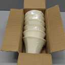 Wellmet Chandelier Shades, ONLY FOR CANDELABRA BULBS, Clip-on Fitter Lamp Shades, 3" X 6" X 5", 6 pcs Set (Bell-3x6x5 inches, Cream white)