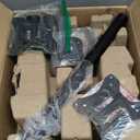 HUANUO Triple Monitor Mount for 17 to 32 inch Screens, Adjustment Gaming Triple Monitor Stand with Swivel, Tilt, Rotation, Clamp & Grommet Kit (Black)