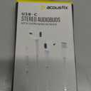 Acoustix USB-C Stereo Audiobuds with an in-line microphone and remote