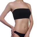 Women's Bandeau Bra Strapless Bralette Seamless Bandeau Non-Padded Stretch Top Bra, Size: M