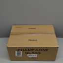 Square Wine Glasses Set of 12,10oz Large Champagne Flute, Square Unique White & Red Wine Goblets, Dishwasher-safe Clear (12)