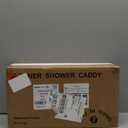 Corner Shower Caddy Tension Pole: Stainless Steel Rustproof 4-Tier Shower Organizer - 47-121 inch Adjustable Bathroom Shelves for Bathtub Shampoo Storage - Tension Rod Floor Standing Bath Rack - Black