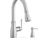 Glacier Bay Kagan Single-Handle Pull-Down Sprayer Kitchen Faucet with Soap Dispenser in Stainless Spot Resistant