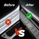 Door Sill Guards Fit for Jeep Wrangler JL JLU 2018-2025 & Gladiator JT 2020-2025 4-Door, Carbon Fiber Style 304 Stainless Steel Door Entry Guard Protector Accessories Non-Slip Design