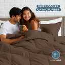 Bare Home Comforter Set - King/California King Size - Ultra-Soft - Goose Down Alternative - Premium 1800 Series - All Season Warmth (King/Cal King, Cocoa)