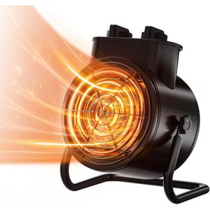 VCJ Greenhouse Heater with Thermostat, 1500W Outdoor Space Heater with Overheat Protection, 3S Quick Heat, 3 Modes Electric Space Heater for Patio, Garage, Porch, Home, Office, Grow Tent