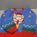 Meland Kids Ugly Christmas Sweater - Light Up Funny Holiday Pullover - Cute Xmas Sweater for Boys & Girls Age 5-16 Year Old (11-13 Years, Blue Rocket Santa)