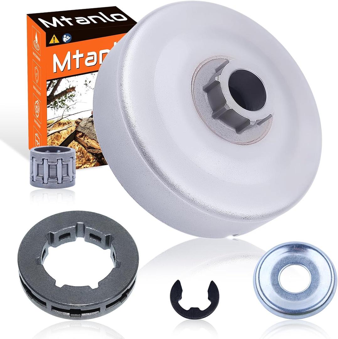 .325" Clutch Drum Sprocket Kit For MS271 MS281 291 For Stihl Chainsaw Small 7 Spline, Clutch Drum, Rim Sprocket, Clutch Washer, Needle Bearing, E-clip