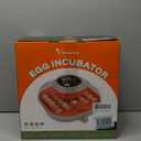[2024 Upgrade] 25 Egg Incubator, Automatic Egg Turner with Thermometer Seat and Humidity Control, Egg Candler, 360 View with Clear Window, Incubators for Hatching Chicks (Sunlit Orange)