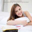 Digital Alarm Clocks for Bedrooms, Small Alarm Clock for Bedside, Loud Alarm for Heavy Sleepers, Adjustable Brightness, 12/24H, Pomodoro Timer