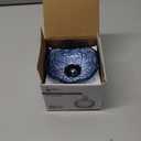 Colorful Crystal Glass Candy Snack Barrel Storage Jar Embossed Luxury Cookie Buffet Canister With Lids Jewelry Box Jar Biscuit Containers(Blue Grey)