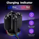 4-in-1 Charging Dock for Switch 2 Joycons, Fast Charger Dock Stand for Nintendo Switch 2 2025 Joycons,RGB Lighting &Type-C Fast Charging (Black)