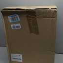 Amazon Basics Rectangular Commercial Office Wastebasket, Easy to Clean, Lightweight, 10 Gallon, Blue, Recycle Logo