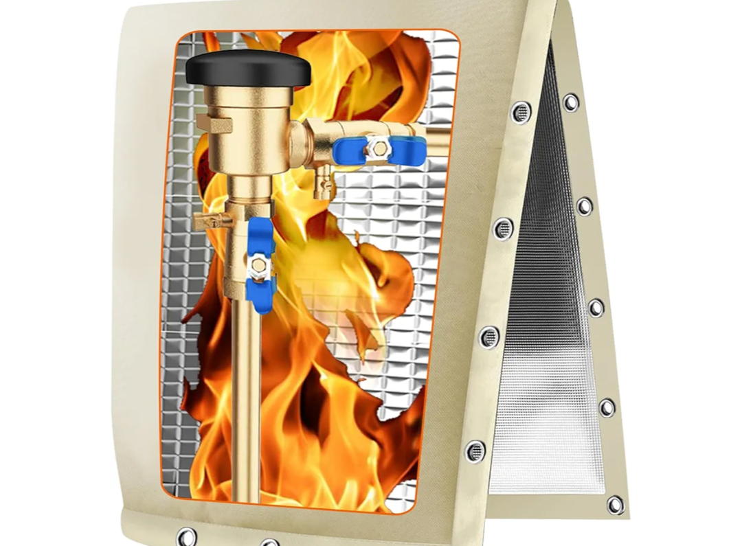 Backflow Preventer Pipe Insulation Cover (5F), 24"X30" Thicker Pressure Vacuum Breaker, Water Well Pump Sprinkler Valve for Winter Freeze Protection, Khaki