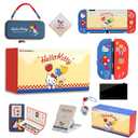 Kuitmor Switch Accessories Bundle for Switch OLED:Carrying Case,Protective Case,Game Card Case,Screen Protector,Playstand,Thumb Grip Caps and More(11 in 1)